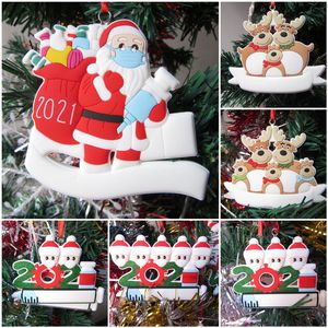 Dibujos animados de Papá Noel, alce, muñeco de nieve, decoración de fiesta familiar, adorno de árbol de Navidad, regalo para 2021, colgante de placa de puerta de Navidad 71008A