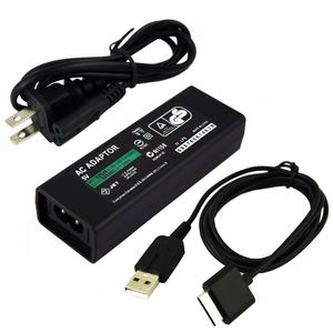 EE. UU. UE Enchufe Adaptador de CA Fuente de alimentación Cable de cargador de pared para el hogar para consola PSP GO DHL FEDEX EMS ENVÍO GRATIS