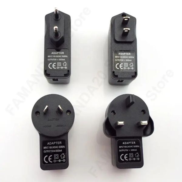 US EU UK AU Plug AC à USB Port DC Alimentation Power 5V 1A 2A 3A Chargeur d'adaptateur Charge pour les lumières de bande LED