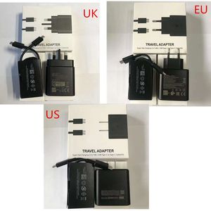 US EU UK Plug 25W USB C à Type-C Chargeur mural à chargement rapide avec câble USB-C pd 1M pour chargeurs ultra S21