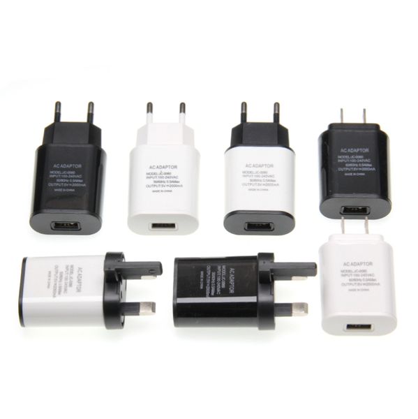 US EU UK Plug 5V 2A Port unique USB chargeur mural AC adaptateur de voyage à domicile pour Xiaomi HTC Samsung téléphone intelligent