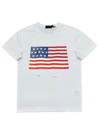 US Flag T-shirt créateur de créateur court à manches courtes à manches rondes à manches courtes à manches courtes 2024 Nouvelle mode décontractée 100% coton pur S-2xl