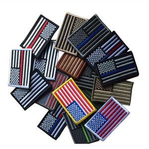 Amerikaanse Vlag Magische Stickers Amerikaanse Vlaggen Patche Patch Applique Sticker Voor Hoed Badge Borduurwerk Magische Stickers