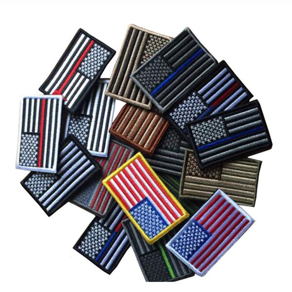 US Flag Magic Stickers American Flags Patche Patche Applique Autocollant pour badge Hat Badge Broderie Magic Stickers