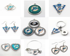 US Football Team 51020pcs Miami Charms Dolphins Dangle Charms Sport DIY Armband Ketting Hanger Sieraden Hangende Charms3599456