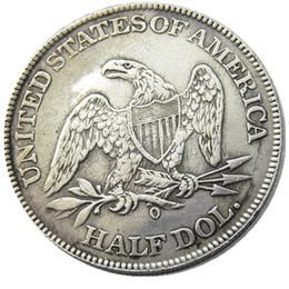 Ensemble complet américain Of1839-1861O, 21 pièces, Liberty assis, demi-Dollar artisanal, pièces de copie plaquées argent, ornements en laiton, décoration de la maison, accesso258R