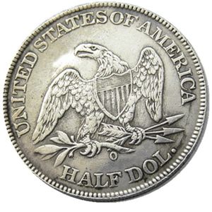 Juego completo de EE. UU. Of1839-1861O 21 Uds. Liberty sentado medio dólar artesanía chapada en plata copia monedas adornos de latón accesorios de decoración del hogar 305Z