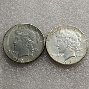 Pièce de monnaie américaine à deux faces en dollars de la paix de 1934, 214G