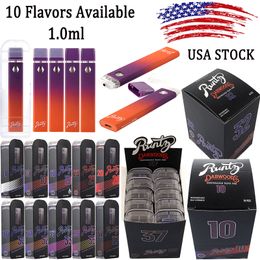 US En stock Dabwoods X Runty Cigarettes électroniques jetables 1,0 ml Stylo vape vide 280 mAh Cartouche rechargeable 10 saveurs Dispositif jetable