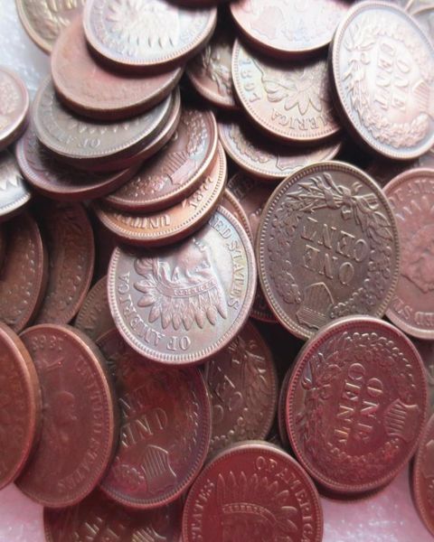 US Indian Head Cent Un conjunto de 18591909 53pcs 100 Copper Craft Copy Coins Metal Dies Factory 5901722