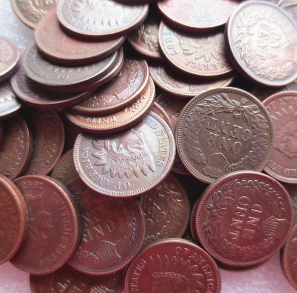 US Indian Head Cent Un conjunto de 18591909 53pcs 100 Copia Craft Copy Monedas Metal Dies Factory 6623887