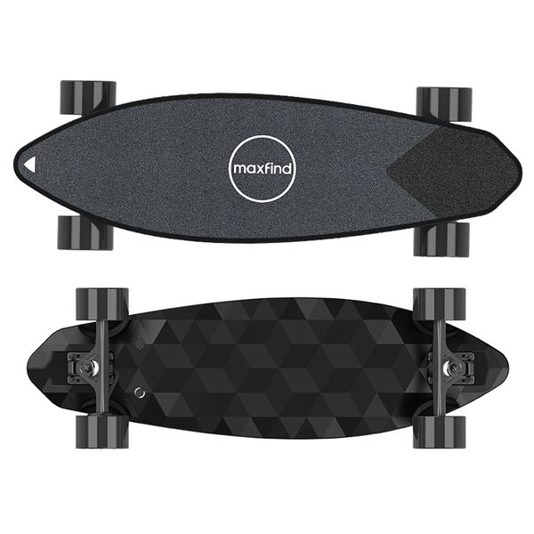 [US instock] Longboard électrique Max2 Pro Smart Scooter Skateboard double moteur avec télécommande batterie au lithium intégrée Maxfind petite plaque à poisson