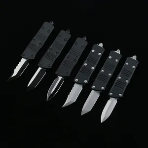 DQF Version MT US Italian Style Mini-M knife D2 Steel 6061-T6 Aviation Aluminum alloy Handle Multifunctional Hand EDC Tools Pocket Knives