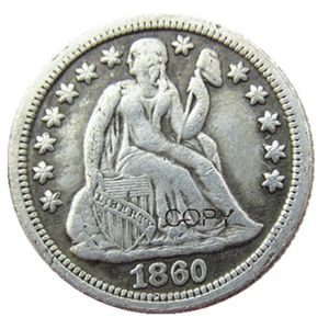 US Liberty assis Dime 1860 P S artisanat argent plaqué copie pièces de monnaie matrices en métal usine de fabrication 264J