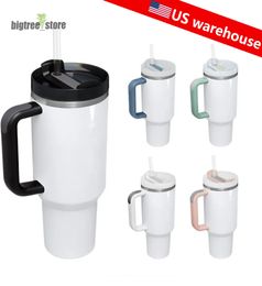 US local RTS USA entrepôt 40OZ gobelet à sublimation avec poignée version 2 génération deux tasse de voyage 40oz gobelet réutilisable