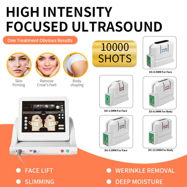 Dispositivos de cuidado facial de grado médico Hifu Ultrasonido enfocado de alta intensidad Hi-Fu Eliminación de arrugas Estiramiento de la piel Máquina facial de ultrasonido Hif para cara o cuerpo532