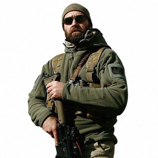 EE. UU. Chaqueta táctica de lana militar Hombres Térmicos al aire libre Polartec Abrigo con capucha cálido Militar Softshell Caminata Ropa de abrigo Chaquetas del ejército 41ed #