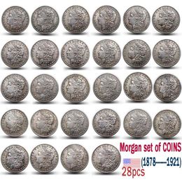 Ons Morgan MUNTEN 1878-1921 volledige set van 28 STUKS kopie coin232v