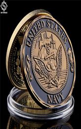Pièce de défi commémorative plaquée cuivre, artisanat de la marine américaine, traversant la ligne, marin, cadeau 9816516