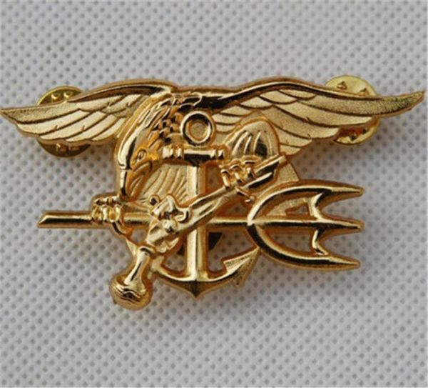US Navy Seal Eagle Anchor Trident Mini Médaille Uniforme Insigne Or Badge Halloween Cosplay Toy191p7507495