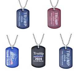 Elección del collar de EE. UU. Trump Trump 2024 Presidente Cobertizante de acero inoxidable Keyring Save America Again 5 Estilo