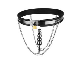 Dispositifs de chasteté US nouveau dispositif de ceinture de chasteté féminine Sexy sous-vêtements Bondage fétiche en acier inoxydable # R172