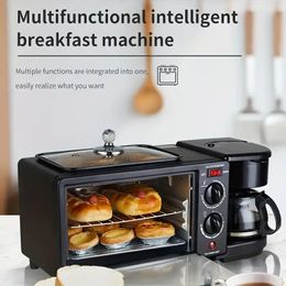 Spina DEGLI STATI UNITI 3-in-1 Colazione Maker Casa Mini Forno Elettrico Macchina per il Pane Tostapane Multifunzionale Sandwich Maker Mini Forno