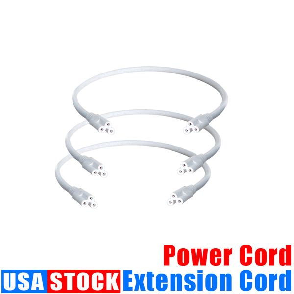 Cable de alimentación de tubo LED con enchufe de EE. UU. Eléctrico con cable con interruptor de encendido y apagado incorporado Extensor de cable de alambre integrado Blanco 1FT 2FT 3.3FT 4FT 5FT 6FT 6.6FT 100 piezas Oemled