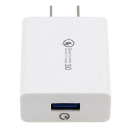 Prise américaine QC 3.0 chargeur mural 5V 2A charge rapide USB adaptateur secteur de voyage à domicile pour Huawei Samsung Galaxy S9 Plus téléphone PC