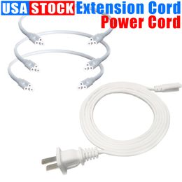 Cable de interruptor de enchufe estadounidense para tubo LED T5 Cable de carga de energía T8 Cable de conexión Conector de encendido/apagado Decoración del hogar 1FT 2FT 3.3FT 4FT 5FeeT 6FT 6.6FT Paquete de 100 Crestech