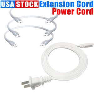 Câble de commutateur de prise US pour T5 LED Tube T8 fil de connexion de fil de charge connecteur marche/arrêt décor à la maison 1FT 2FT 3.3FT 4FT 5FeeT 6FT 6.6 FT 100 pièces Crestech