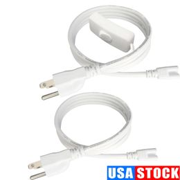 US PLUG T8 BUIK DRAAD SCHAKELAAN CONNECTOR MET AAN OFF SCHAKELIJKE ADKTROEMSTENSTAIL VOOR LAMP LICHT PORT 1FT 2FT 3,3 ft 4ft 5ft 6ft 100 pcs Usastar