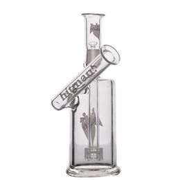 US Popular Dab cups mini hitman bongs Narguilés conduites d'eau en verre percolateur recycleur plates-formes pétrolières perc fritté machine à rouler les cigarettes avec 14mm