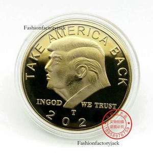 Moneda conmemorativa de la Estatua de la Libertad del presidente estadounidense Trump Moneda de plata Moneda extranjera de Trump Moneda de oro Moneda artesanal Espejo cruzado