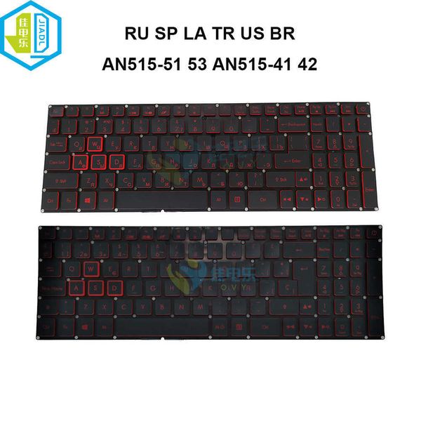 Teclado retroiluminado español latino US RU Brasil Turquía para Acer Nitro 5 AN515-51 AN515-52 53 AN515-31 AN515-41 AN515-42 LG5P-A52BRL HKD230825. HKD230824