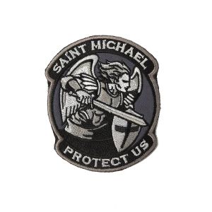 US Saint Michael Protect Broiderie Magic Patch tissu label Armand Army Military Sackepack Stickers Hook and Loop Badges