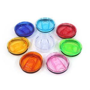 Couvercles coulissants colorés pour gobelet fin de 20 oz Couvercles de remplacement Couvercle d'étanchéité en plastique Matériau PP Couvercle anti-déversement résistant aux éclaboussures pour tasse droite