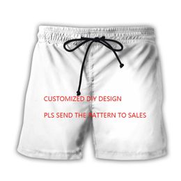 US -maat Aangepaste DIY 3D Gedrukte man Man Running Shorts Street Wear Elastische Taille Summer Beach Drawring Jogger Pants 220707