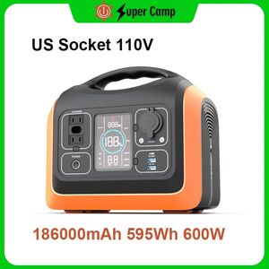 Prise américaine 600W 110V centrale solaire Portable Camping en plein air 595Wh batterie de secours onde sinusoïdale Pure Charge rapide ordinateurs portables