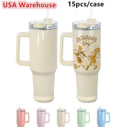 STOCK de EE. UU. 40 oz Sublimación Altavoz Bluetooth Vaso Macaron Vaso mate con altavoz Tazas de música inteligentes inalámbricas Botella de agua inteligente de acero inoxidable DIY