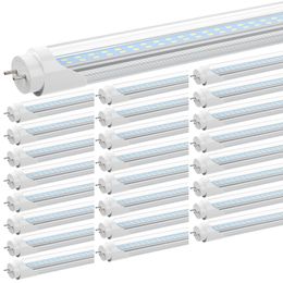 US Stock 4FT LED Tube Dural Row G13 28W Blanc Froid 1.2 Mètre SMD2835 192pcs AC85-265V Led Ampoules Fluorescentes