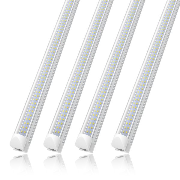 US STOCK 8FT Tube LED T8 intégré 6000K blanc froid 72W couvercle transparent lumières LED connectables à haut rendement éclairage de plafond de garage