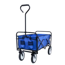 US-Lager DHL Blauer Klappwagen für den Garten, Einkaufen, Strand, zusammenklappbarer Spielzeug-Sportwagen, roter tragbarer Reise-Aufbewahrungswagen, 281 l