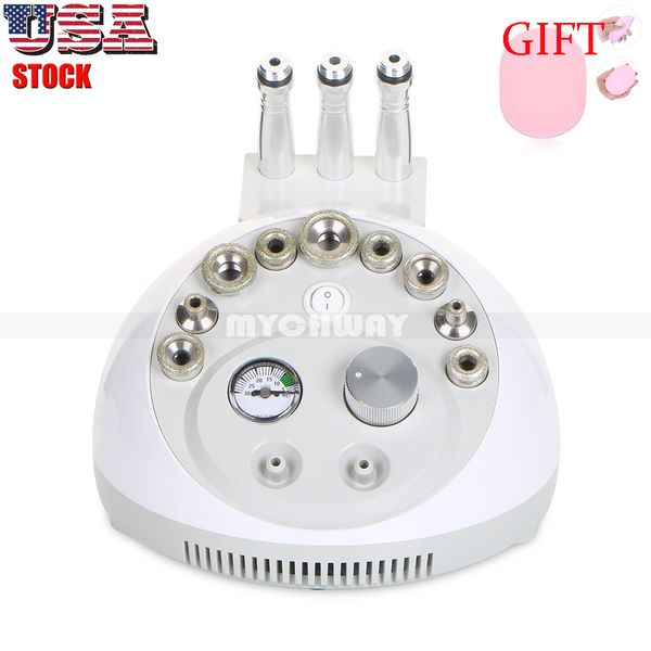 US Stock Machine de microdermabrasion faciale Diamant Dermabrasion Peau Peeling Nettoyage Vide Enlèvement Points Noirs Beauté Instrument Maison