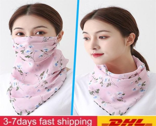 US Stock Fashion Imprimé Sunsn Masques extérieurs Cycling Nou Mask Summer Murffon Face Cover Driving Scarf Empli de tête Bandanas FY61343242981