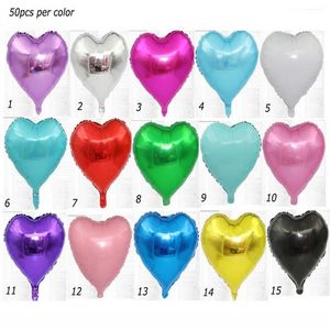 18 inch hartvormige aluminiumfolie ballon Valentijnsdag liefde cadeau bruiloft verjaardagsfeestje decoratie ballonnen festival supply hot