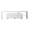 US Stock Home Furniture Meuble TV blanc moderne, 20 couleurs LED TV Stands w/Remote Control Lights