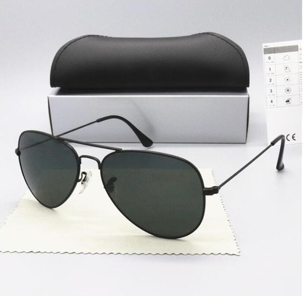 US STOCK offre spéciale haute qualité hommes femmes lunettes de soleil Txrppr conduite lunettes de soleil or métal cadre vert UV400 58mm lentille venir marron