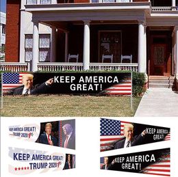 US Stock Keep America Great Flag 296x48cm Trump 2020 Élection présidentielle Bannière Trump Campagne Drapeau DHL Shipping