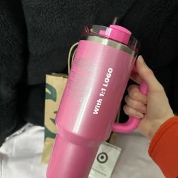 US Stock Limited Edition Starbucks Mokken H2.0 Winter Roze Cosmo Parada Co-Branded Flamingo Valentijnsdag Cadeau 40oz Target Red Cups Auto Tumblers Waterflessen